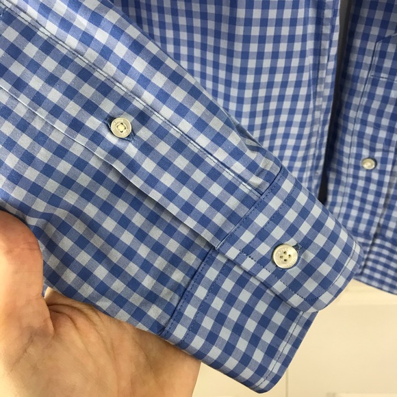 Vineyard Vines Whale Shirt Blue Gingham Plaid XS - Picture 5 of 7